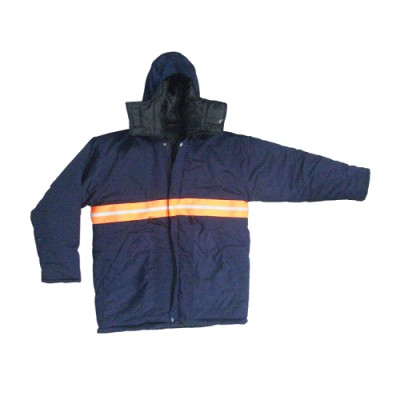 VN-Áo khoác Kaki chống đông có phản quang (Vải Kaki 5 lớp: Long Cừu) -25oC